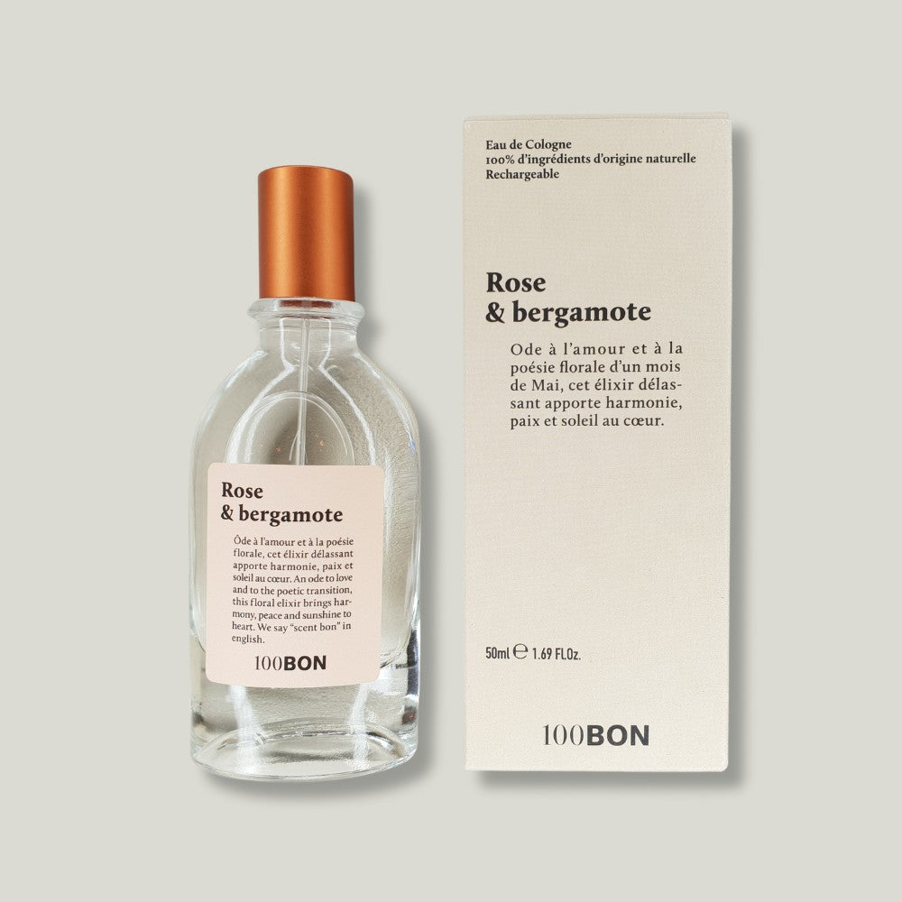 Eau de Cologne 100 Bon - Rose et Bergamote - Mademoiselle Biloba Eau de Cologne 100 Bon - Rose et Bergamote - Mademoiselle Biloba