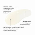 ingrédients et leurs propriétés du déodorant à bille pure prebiotic roll-on Evolve