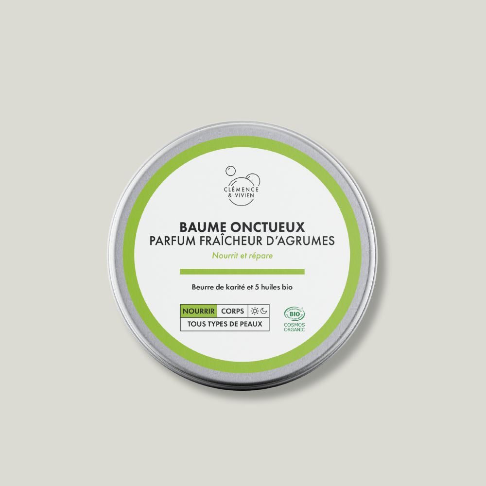 pack shot baume onctueux fraicheur d agrumes clémence et vivien 150 ml