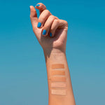 Swatchs des teintes de la BB crème effet mat La Crique sur l'avant-bras