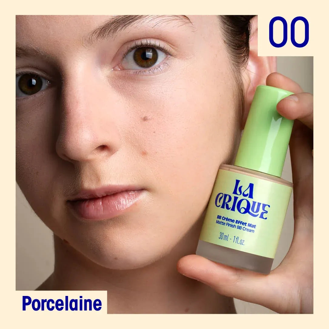 BB crème effet mat La Crique teinte 00 Porcelaine portée sur peau très claire