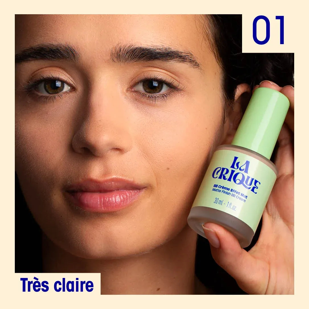 BB crème effet mat La Crique teinte 01 Très claire portée sur peau claire