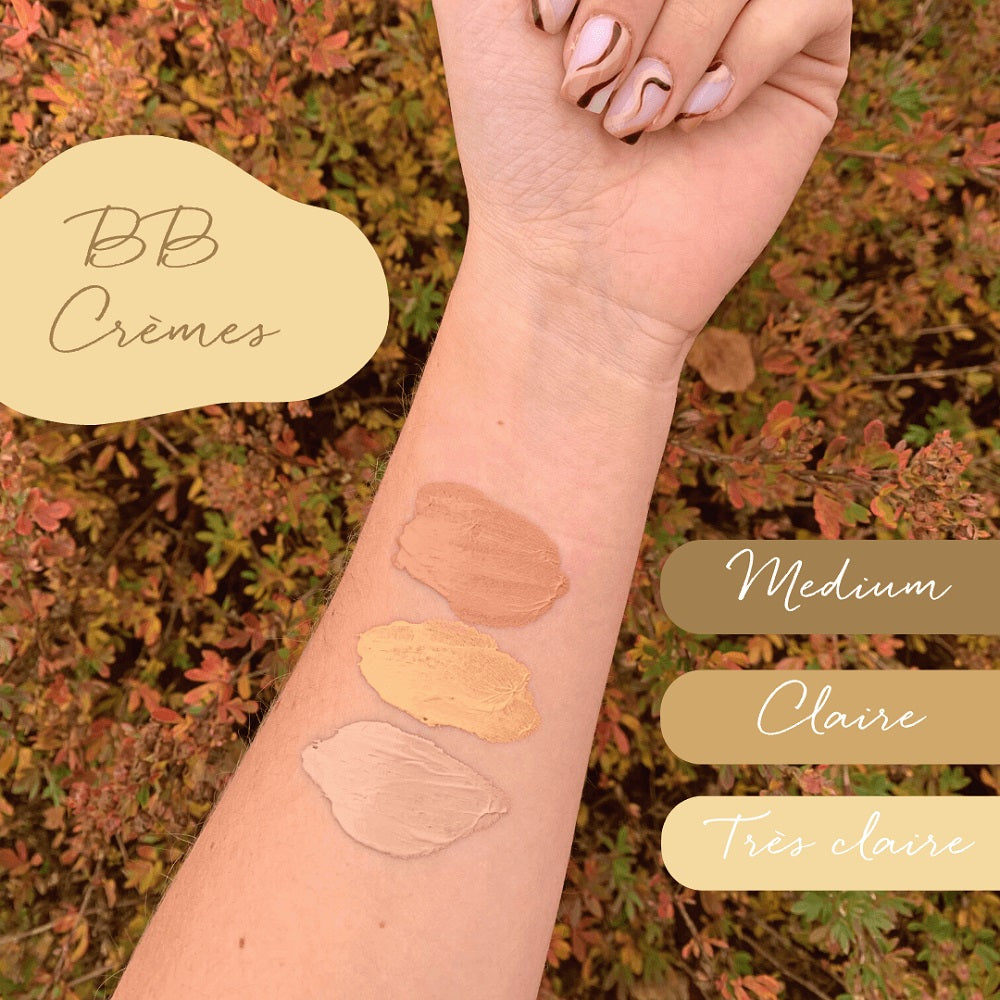 bb cremes lady green differentes teintes swatches avant bras