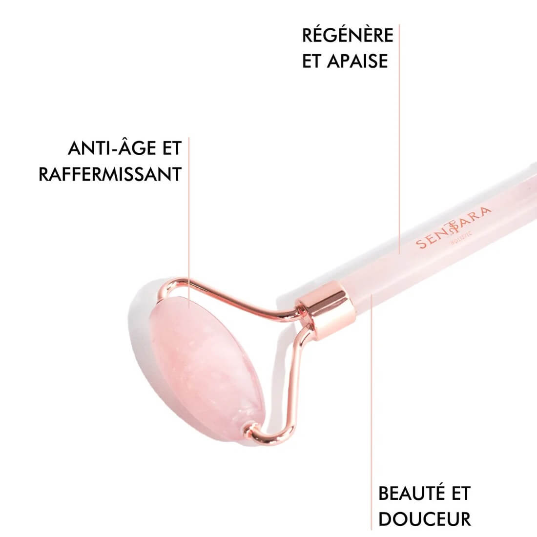 bienfaits du roller quartz rose sentara