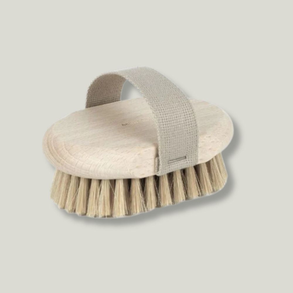 Brosse de massage à sec corps André jardin en bois de hêtre