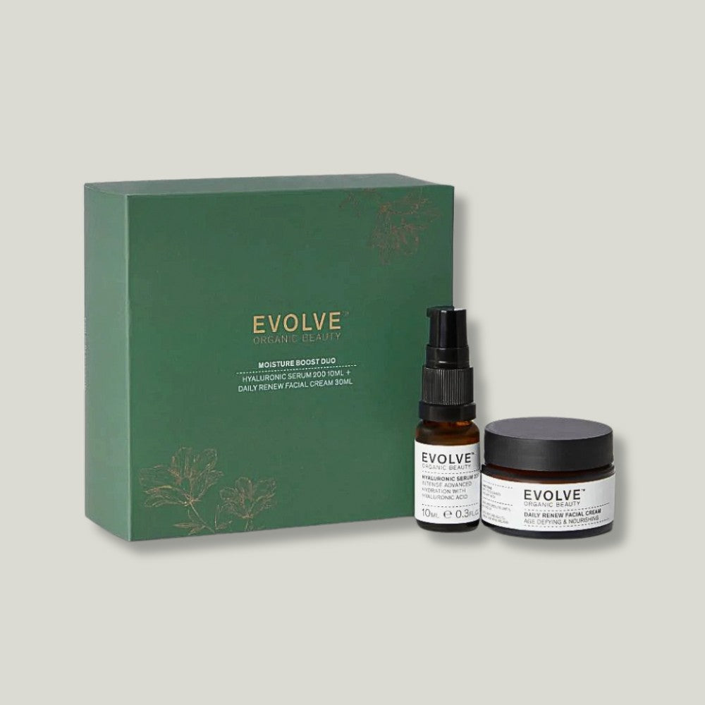 coffret duo serum acide hyaluronique 200 et crème daily renew Evolve Beauty