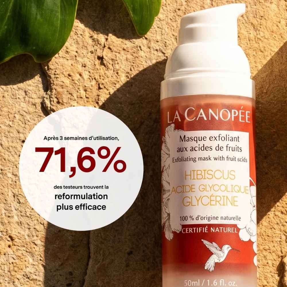 comparaison efficacité Formule sur le nouveau masque exfoliant la canopée