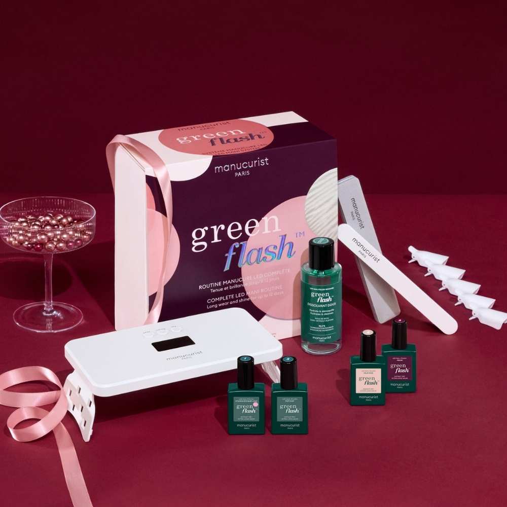 contenu du coffret de noël vernis semi permanent Manucurist Green Flash