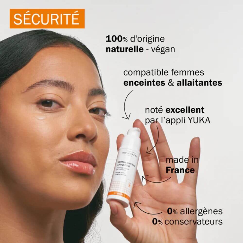 Claims sécurité du contour des yeux lifting éclat à la vitamine C Novexpert