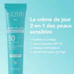 Promesses de la Crème de jour hydratante SPF50 KERBI
