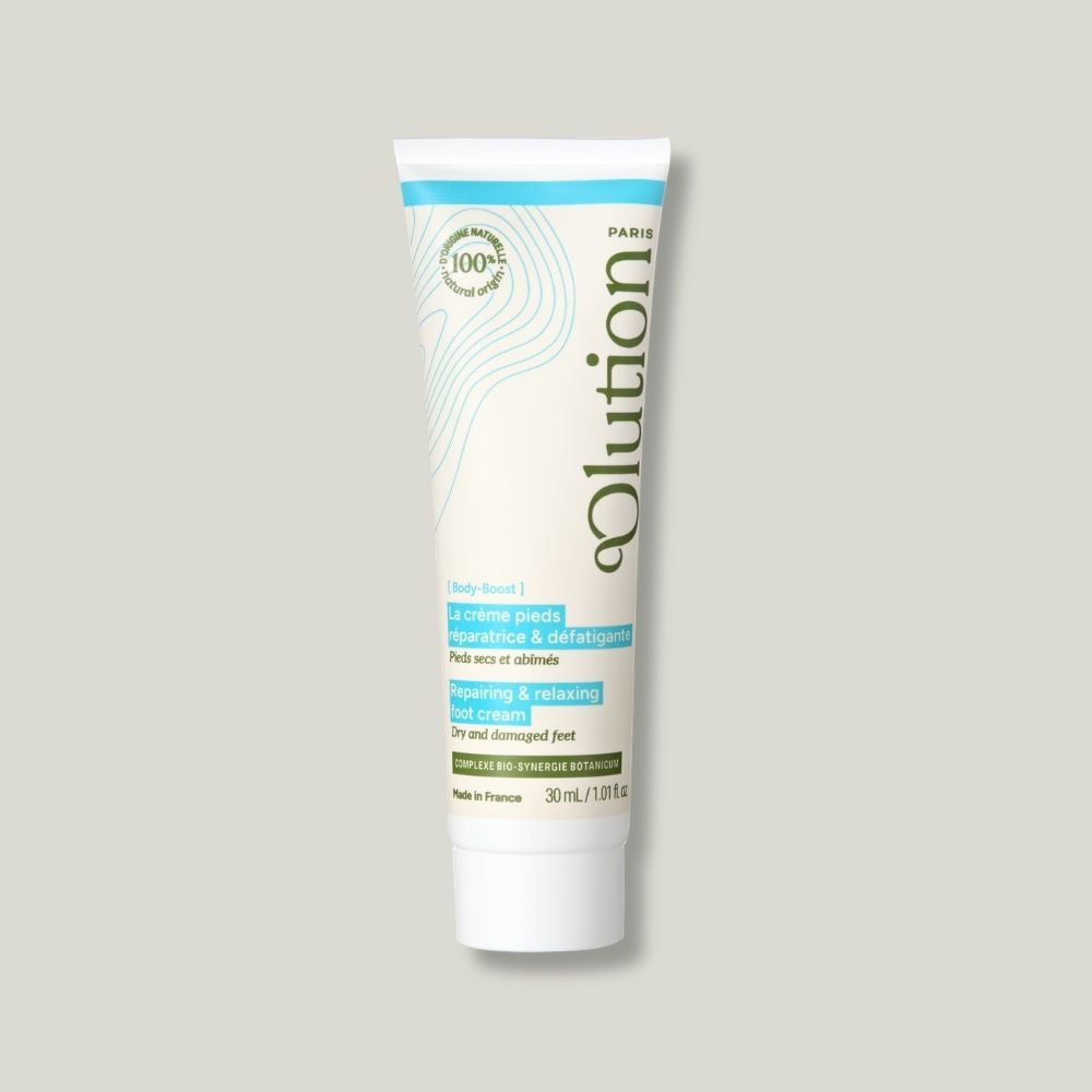 pack shot crème pieds bio réparatrice et défatiquante ex feet good oolution bio