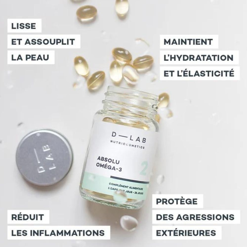 D-LAB Nutricosmetics Absolu Omega-3 promesses