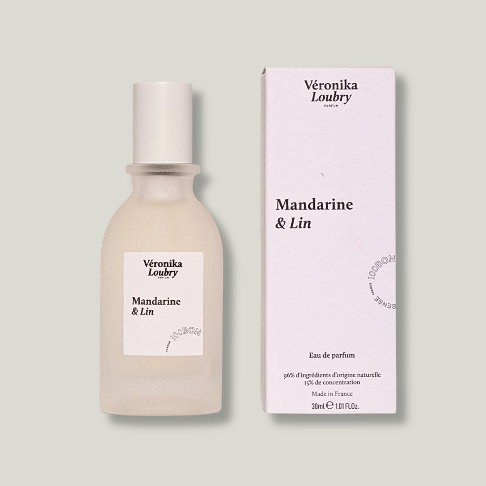 visuel du parfum mandarine et lin 100 bon X Veronika Loury