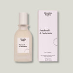 visuel du parfum collaboration 100 bon et veronika Loubry patchouli et cachemire