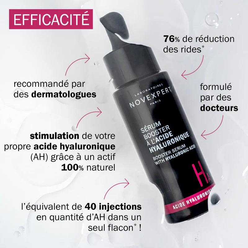 Efficacité du sérum Booster à l'acide Hyaluronique Novexpert