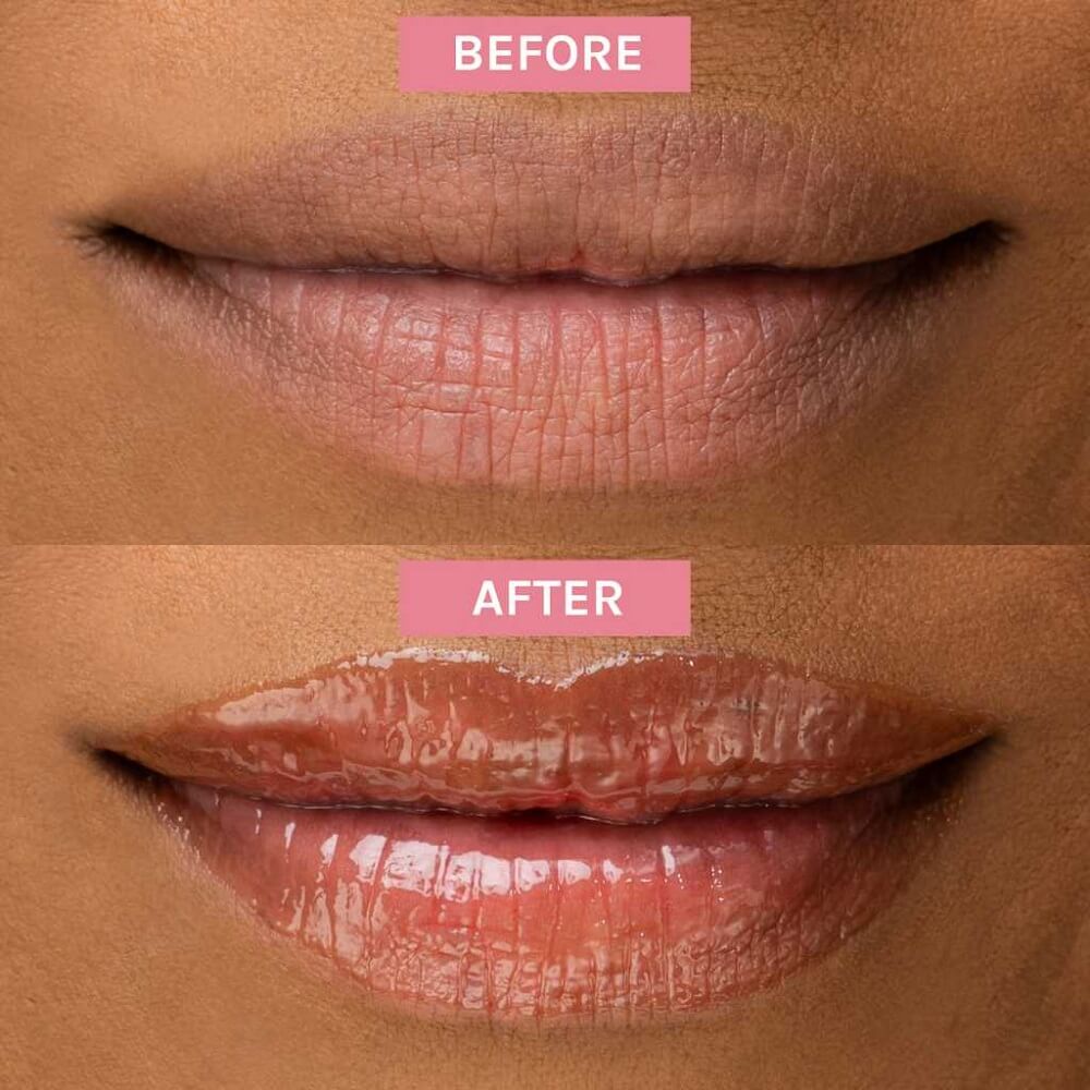 effets glossy lip oil evolve avant apres application