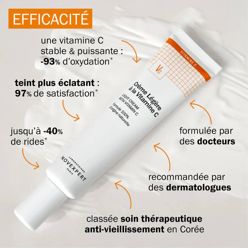 efficacité prouvée crème légère vitamine c novexpert