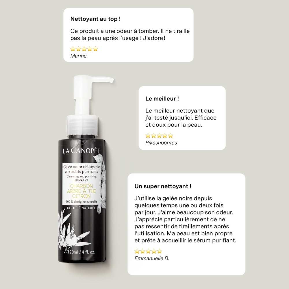 avis sur la gelée noire aux actifs purifiants