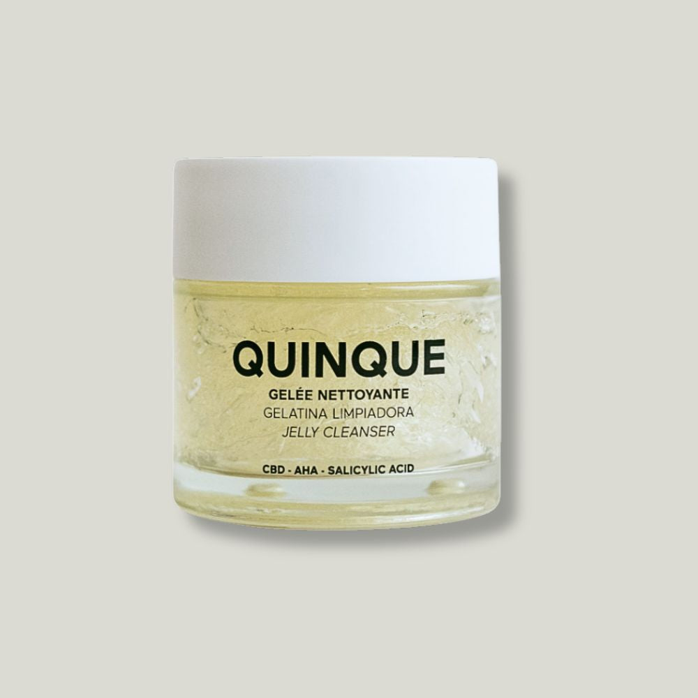 pack shot gelee nettoyante quinque cbd visage