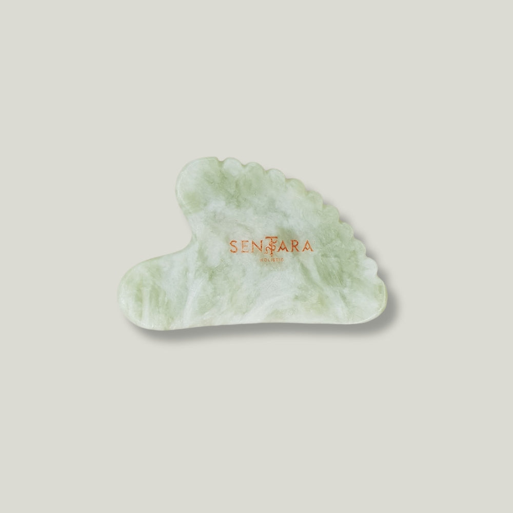 gua sha jade vert coeur a dents sentara holistic