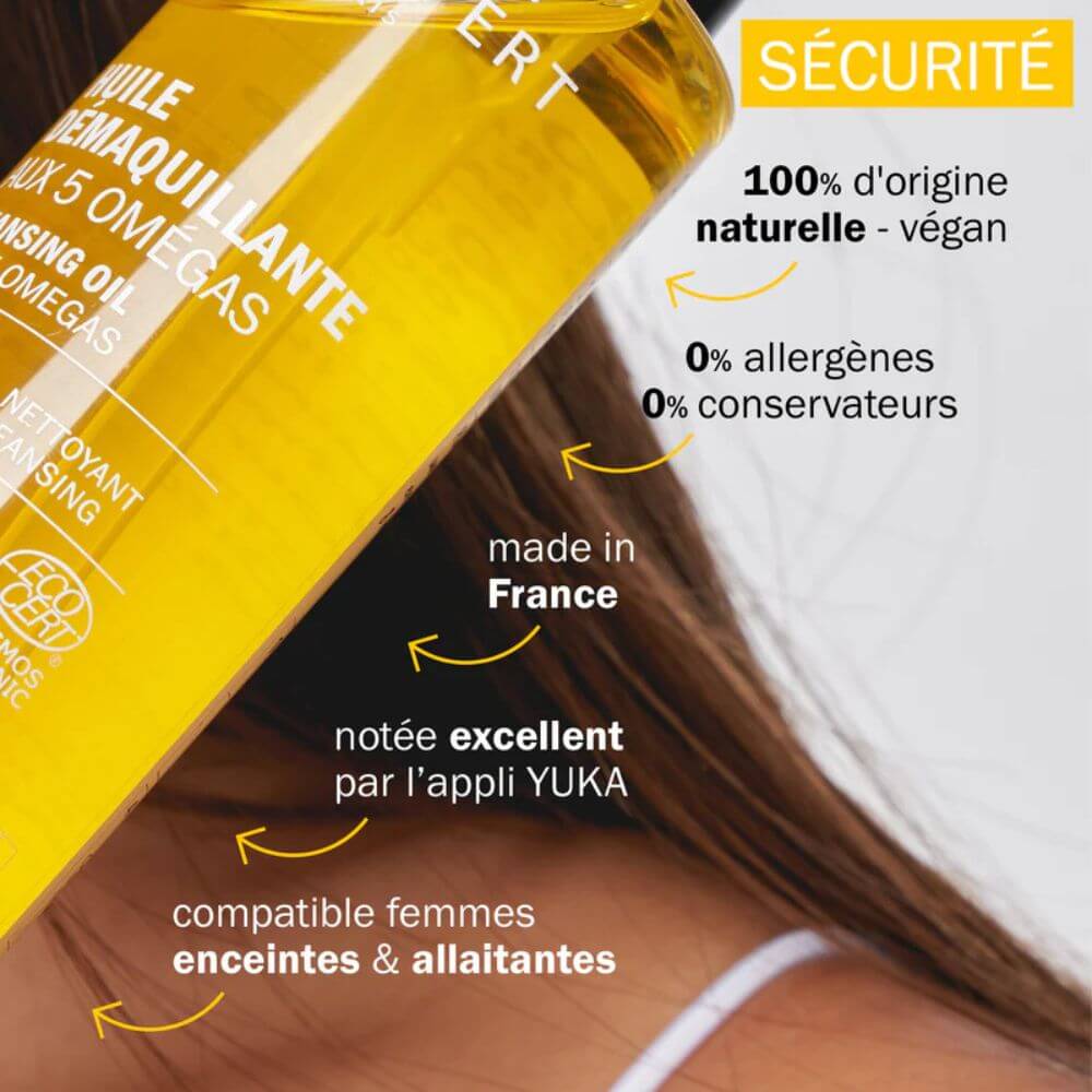 Huile démaquillante Novexpert aux 5 omégas sécurité