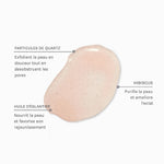 ingrédients et effets du gommage visage rose quartz evolve