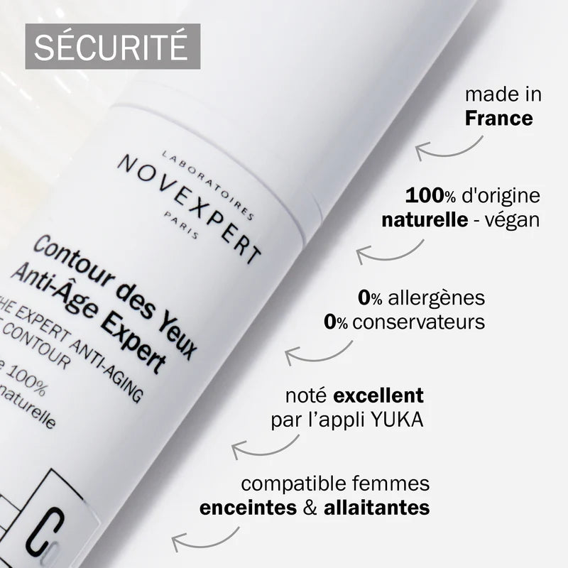 La sécurité du contour des yeux anti-âge de Novexpert