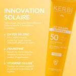 innovation crème solaire famille spf 50 kerbi
