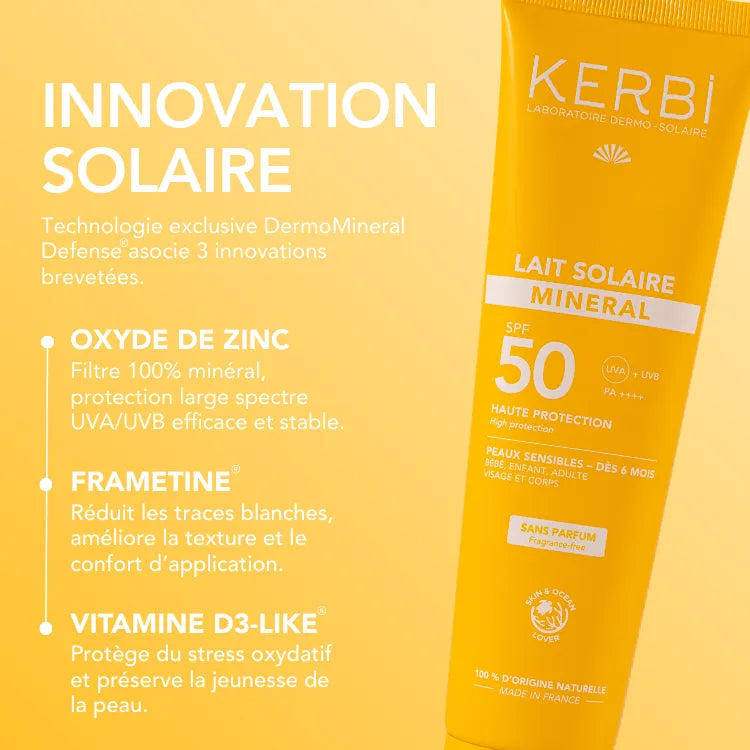 innovation crème solaire famille spf 50 kerbi