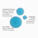 Ingrédients et propriétés du sérum visage blue velvet céramide Evolve
