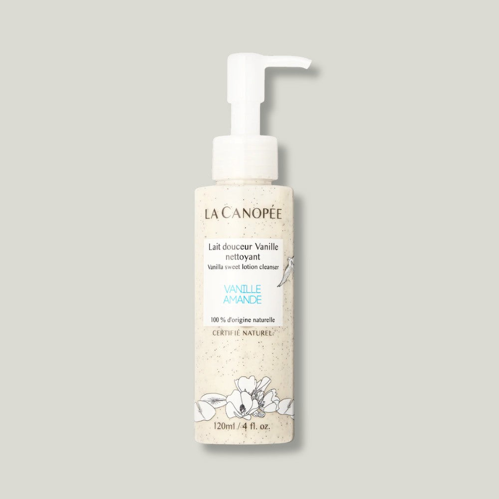 pack shot lait douceur vanille nettoyant la canopee visage
