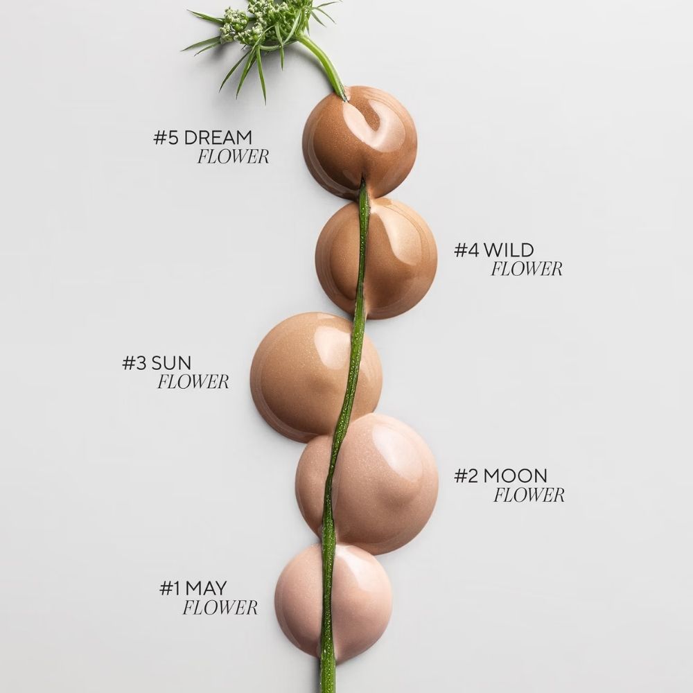 Image des différentes teintes du Sérum teinté à l'acide hyaluronique H2O Tint de Mádara
