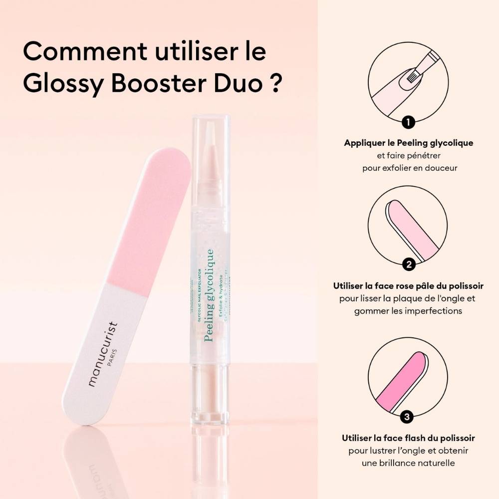 utilisation du Manucurist duo glossy booster