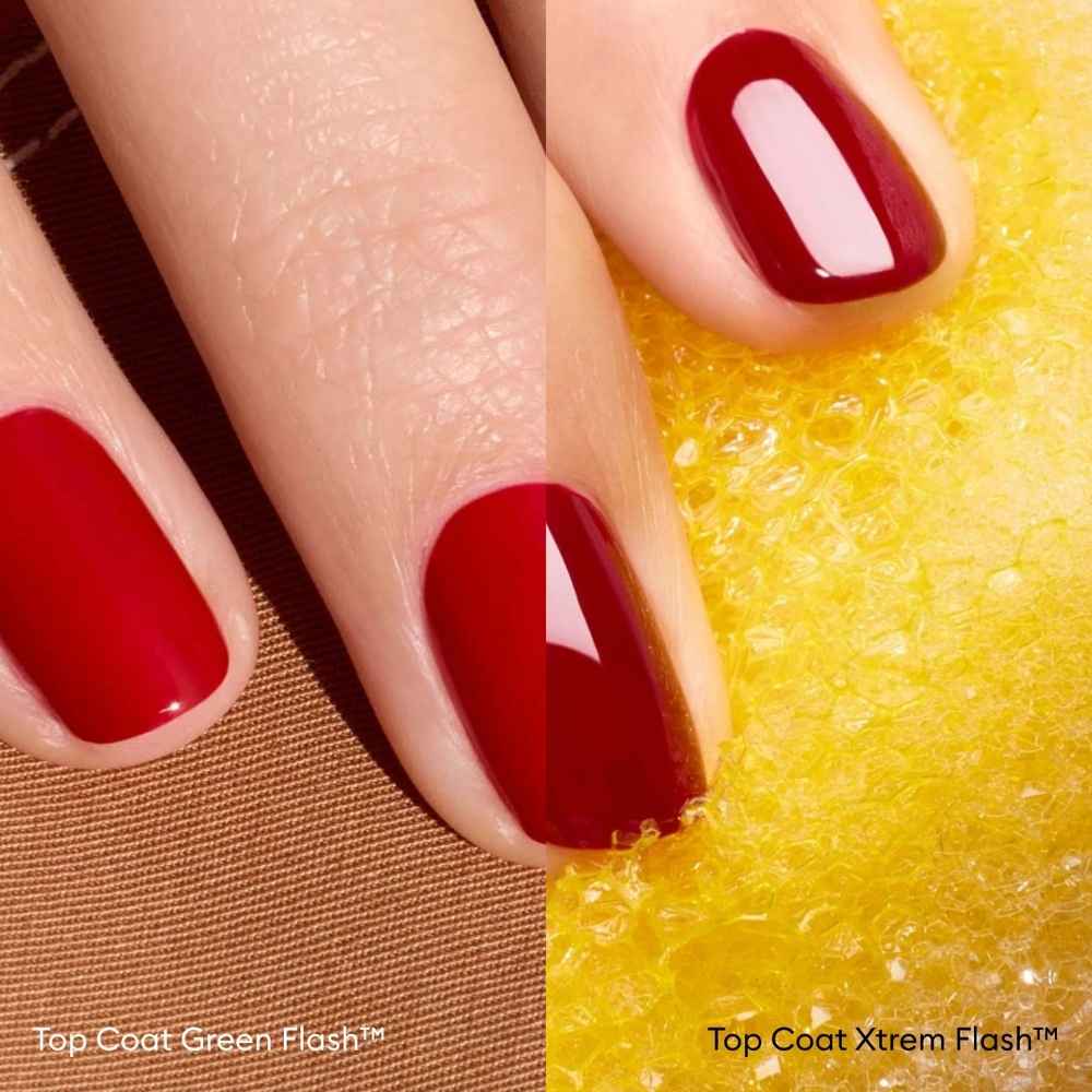 Différences entre les deux top coat Green Flash 