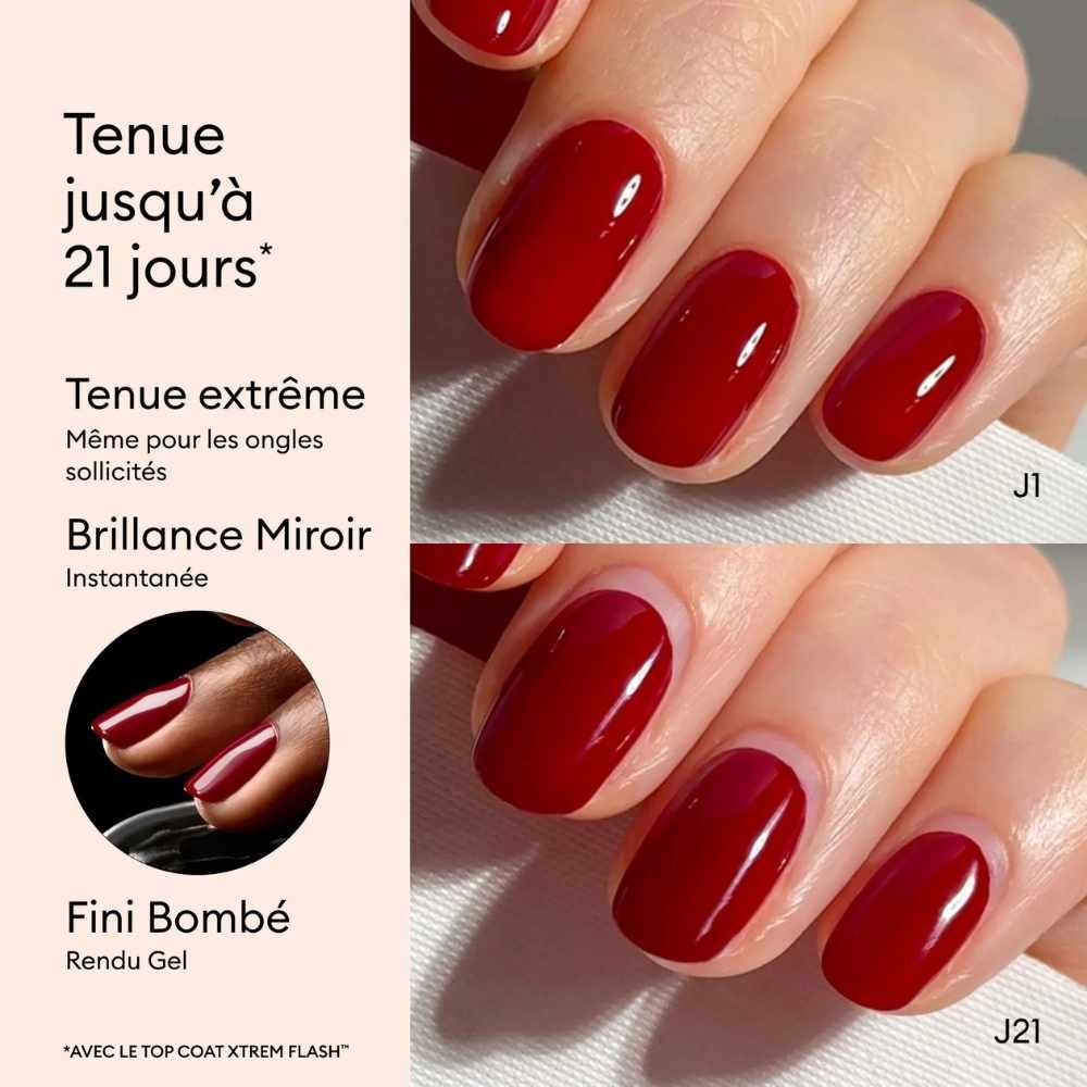 Tenue du Vernis Manucurist Top Coat Xtrem Flash pour vernis semi-permanent