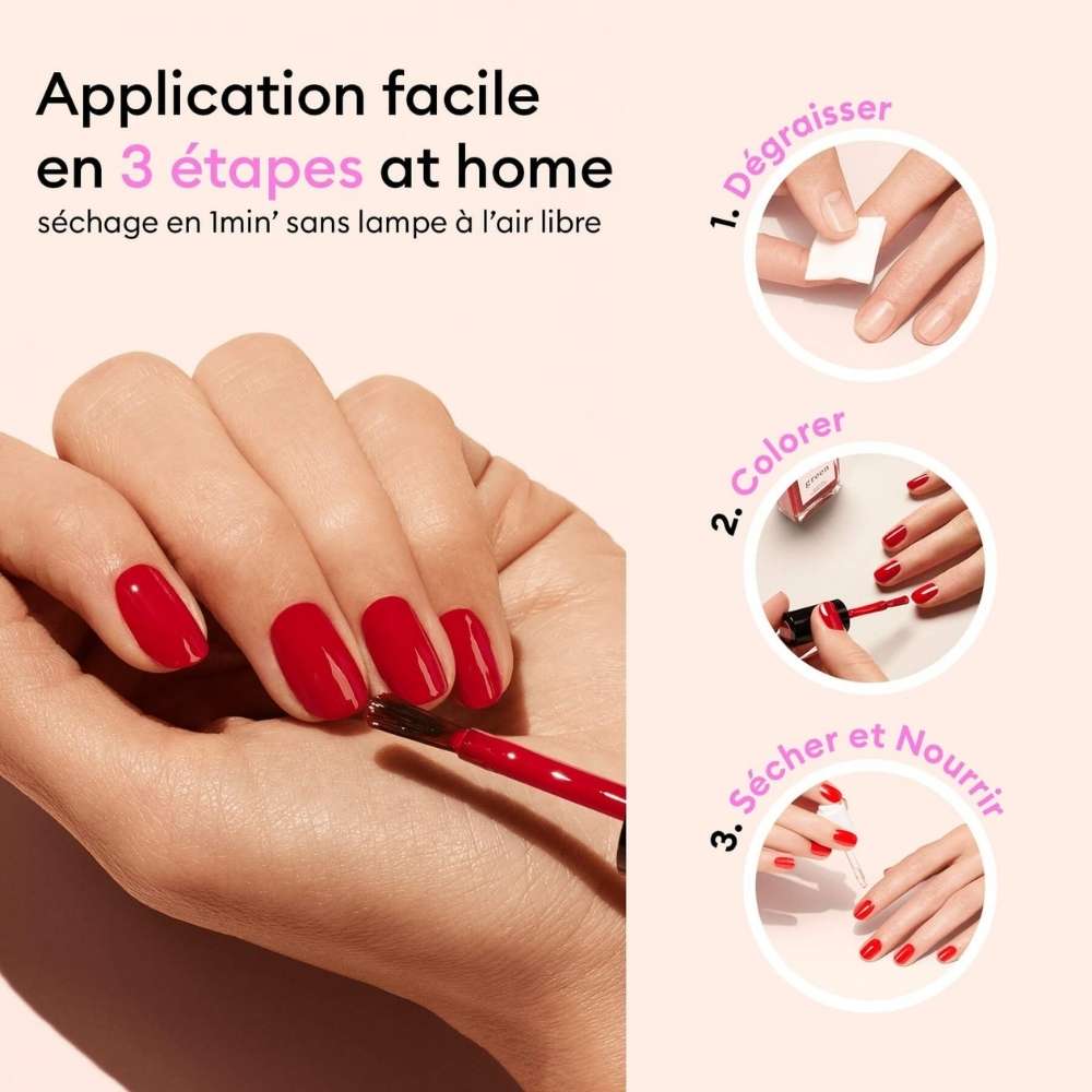 Étapes d'application du Vernis Green Jelly 