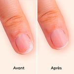 résultats avant/après du Vernis Manucurist Kératine Booster