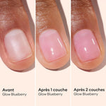 Manucurist vernis soin active glow blueberry application