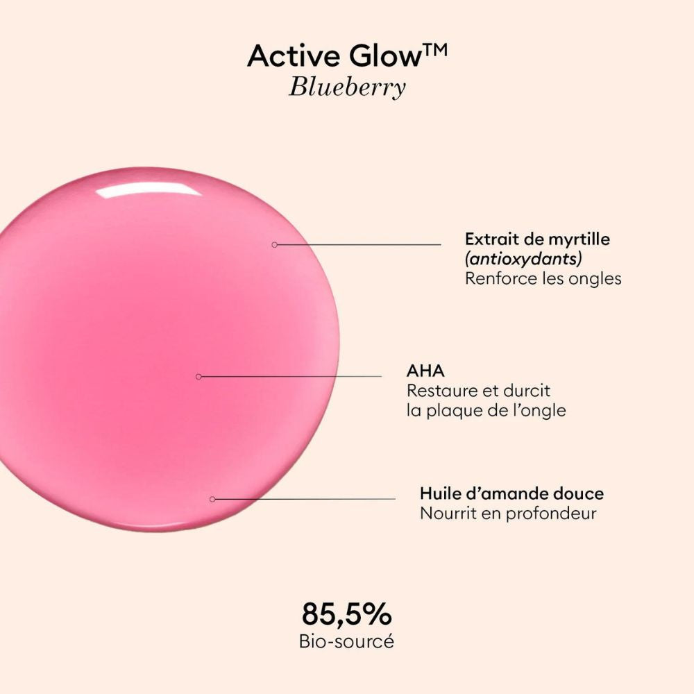 Ingrédients du  vernis soin active glow blueberry Manucurist