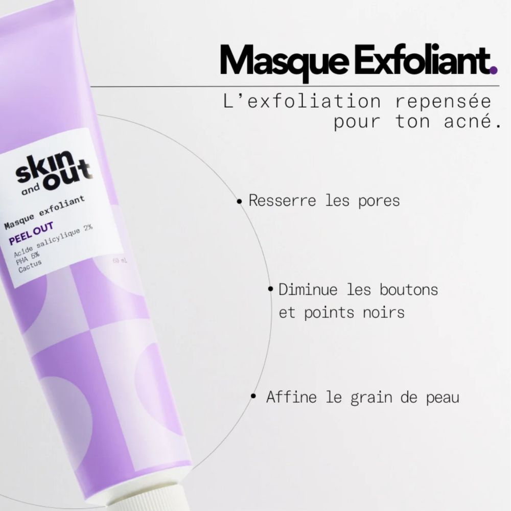 Bienfaits du Masque Exfoliant Peel OUT de Skin and Out