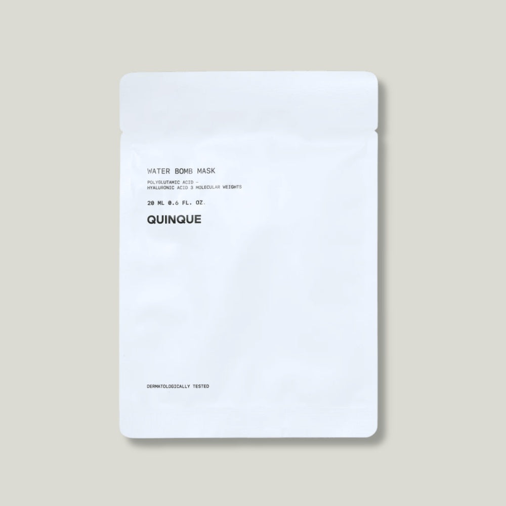 Le Masque Hydratant Water Bomb de Quinque dans son sachet