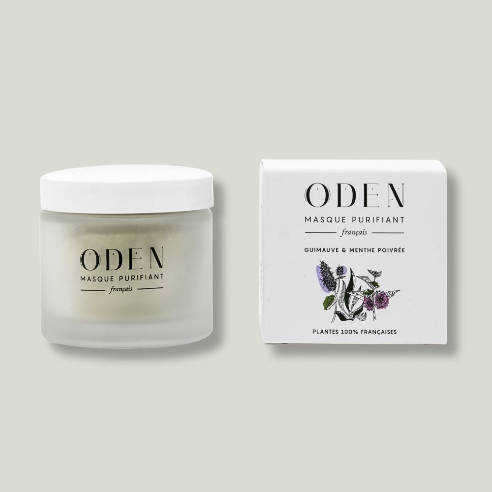 pack shot masque purifiant à l'argile oden francais