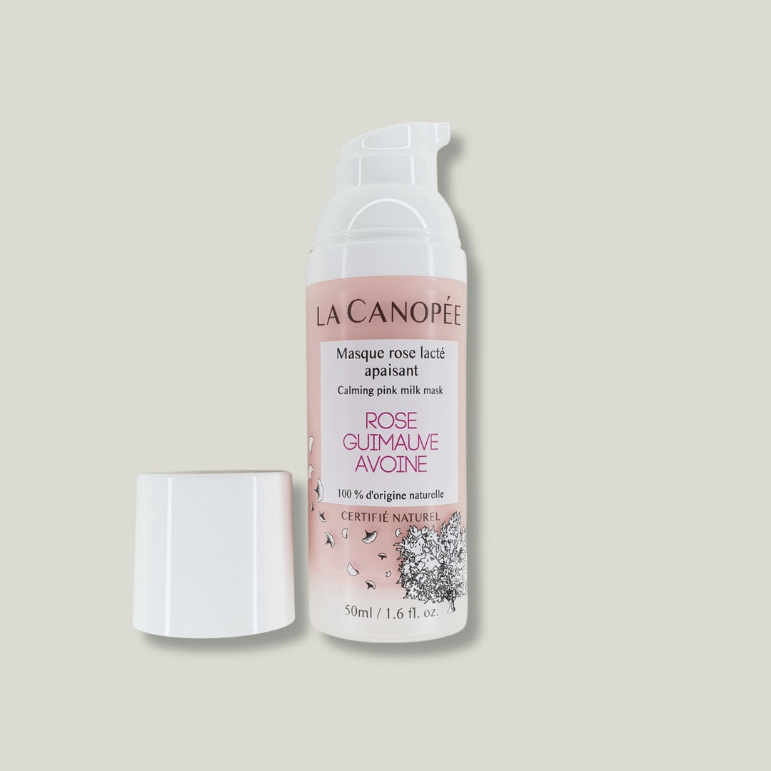 pack shot masque rose lacte apaisant la canopee visage