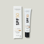 pack shot creme solaire visage anti age spf50 madara