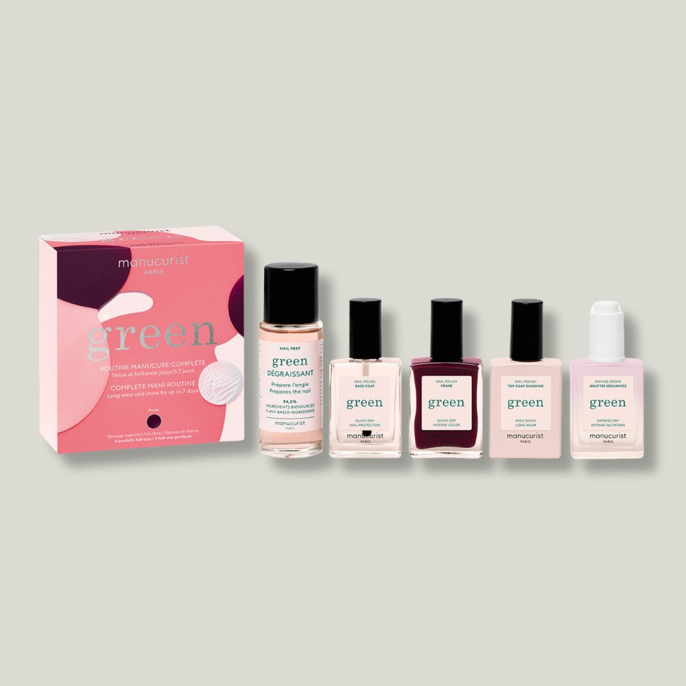 coffret cadeau manucure complète avec vernis prune Green Manucurist