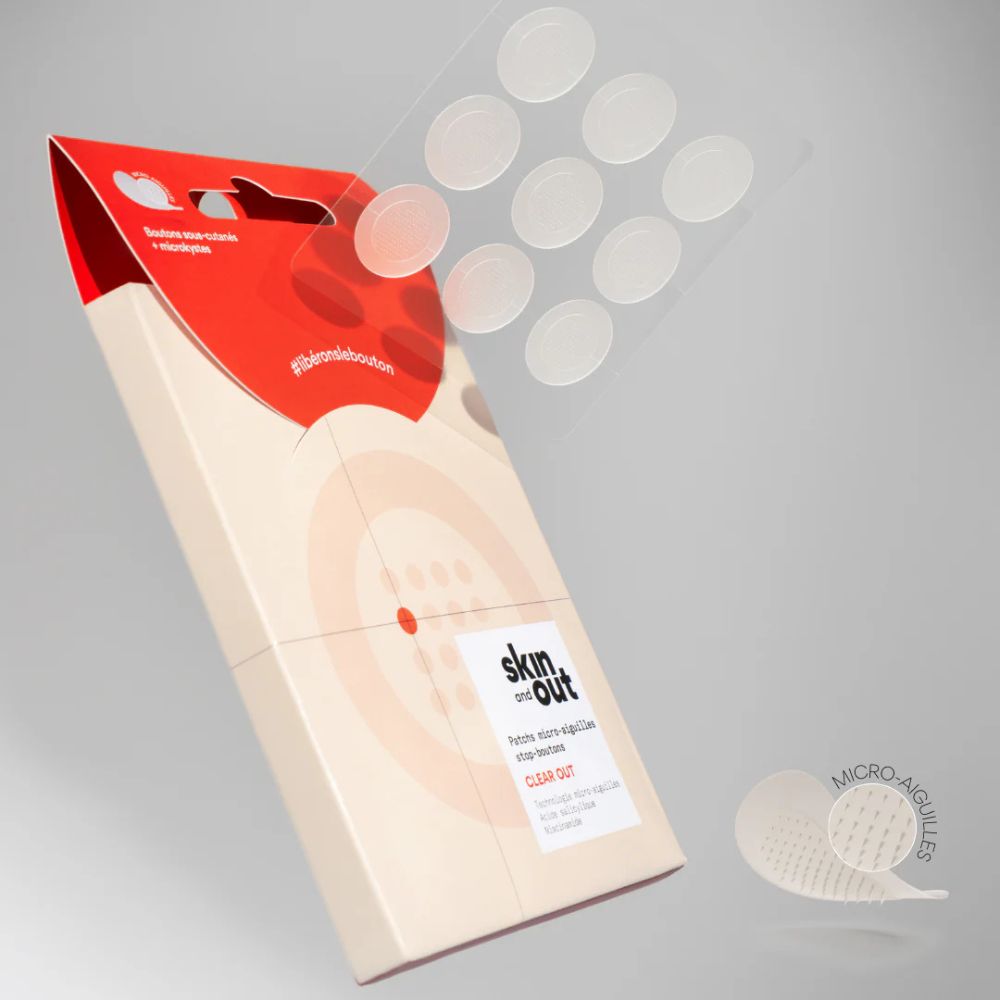 Patchs Micro-Aiguilles Stop Boutons Clear OUT de Skin and Out
