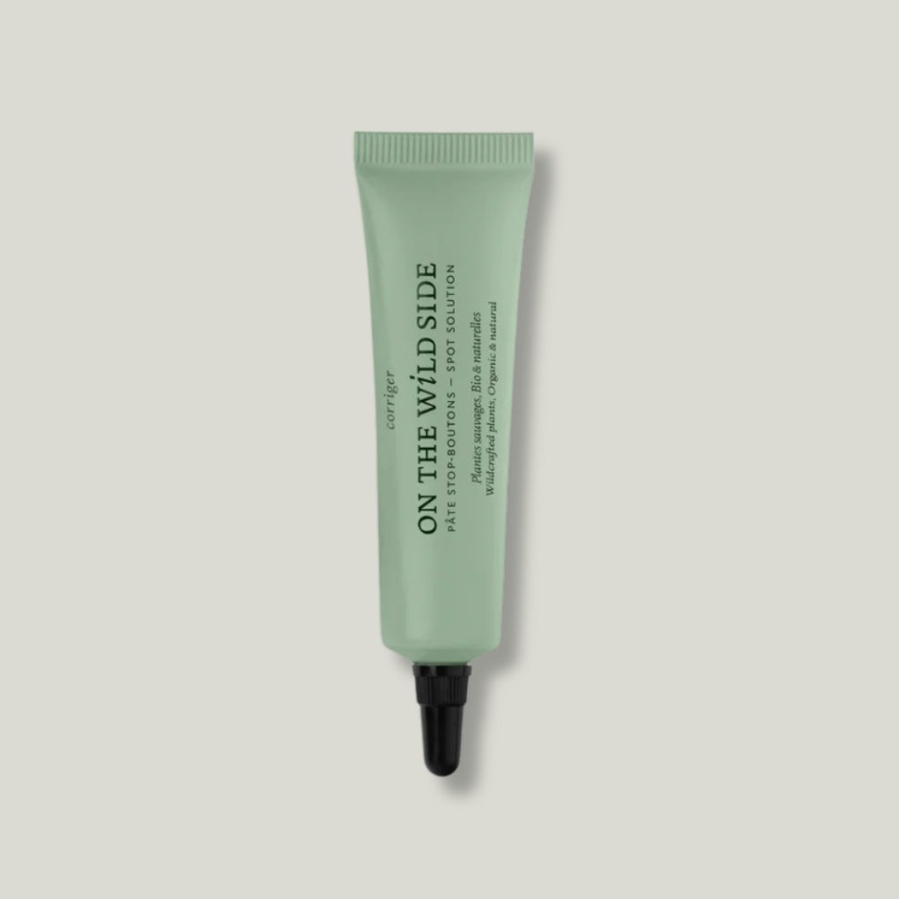 Le packaging de la pâte stop bouton On The Wild Side