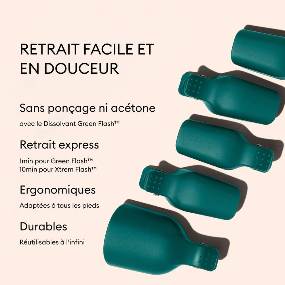 pinces de retrait vernis pied manucurist green flash