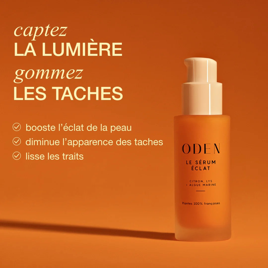 effets du Sérum éclat Oden et anti-taches