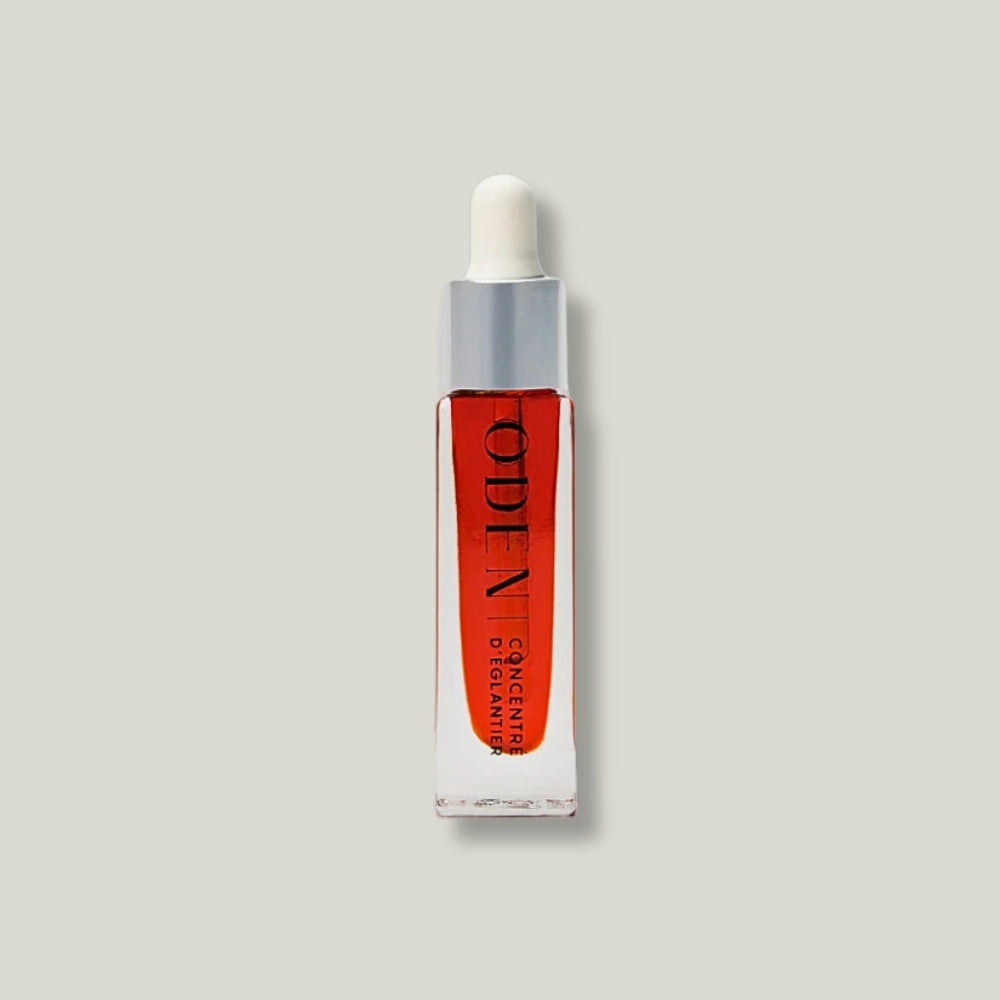pack shot serum visage concentre d eglantier oden pipette